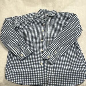 EUC GAP Boys Blue & White Checkered Cotton Shirt Sz 10